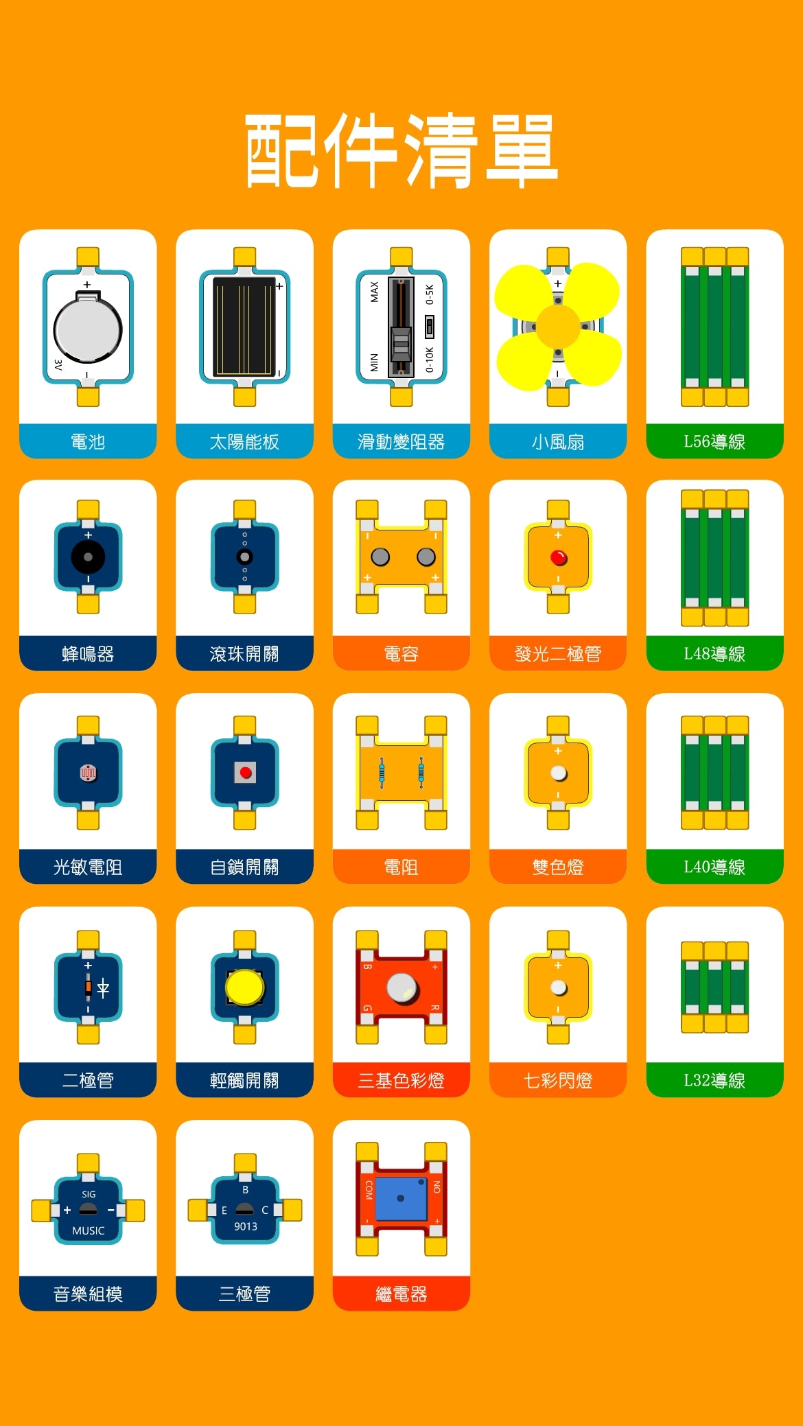 GEEKPAPA 極客爸爸磁力電子積木（啓蒙套件） STEM 兒童物理電路實驗 拼插 益智教具 # 港澳臺現貨直郵 下單立享85折
