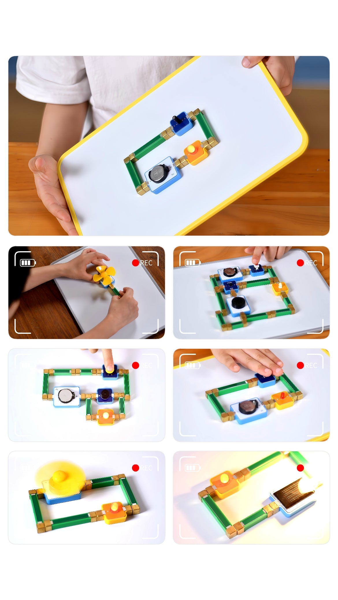 GEEKPAPA 極客爸爸磁力電子積木（啓蒙套件） STEM 兒童物理電路實驗 拼插 益智教具 # 港澳臺現貨直郵 下單立享85折